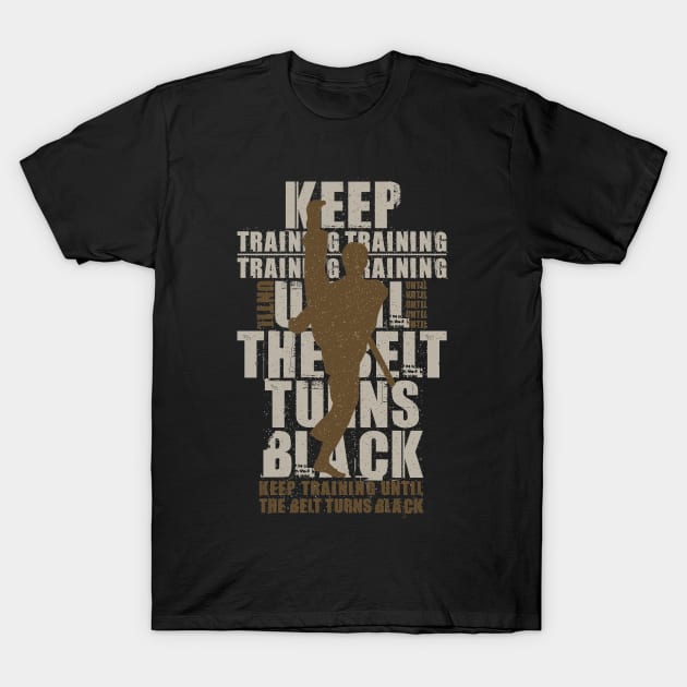 Training Motivation - Karate T-Shirt by Tesszero